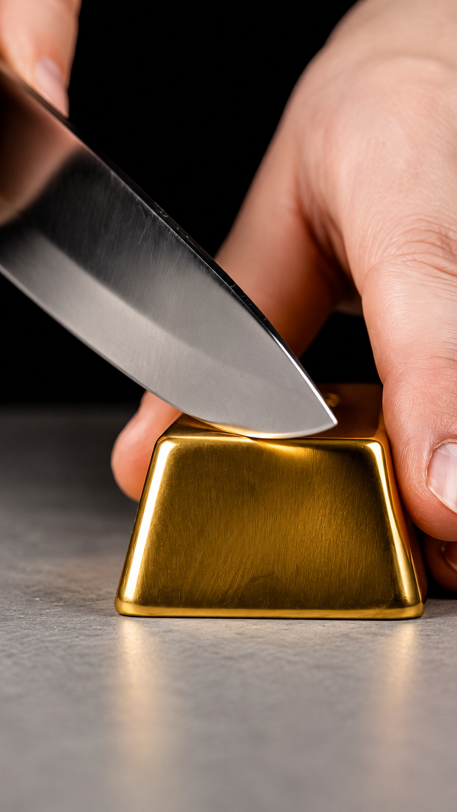 Cutting a Gleaming Gold Bar Prompt (Ultra Slow)