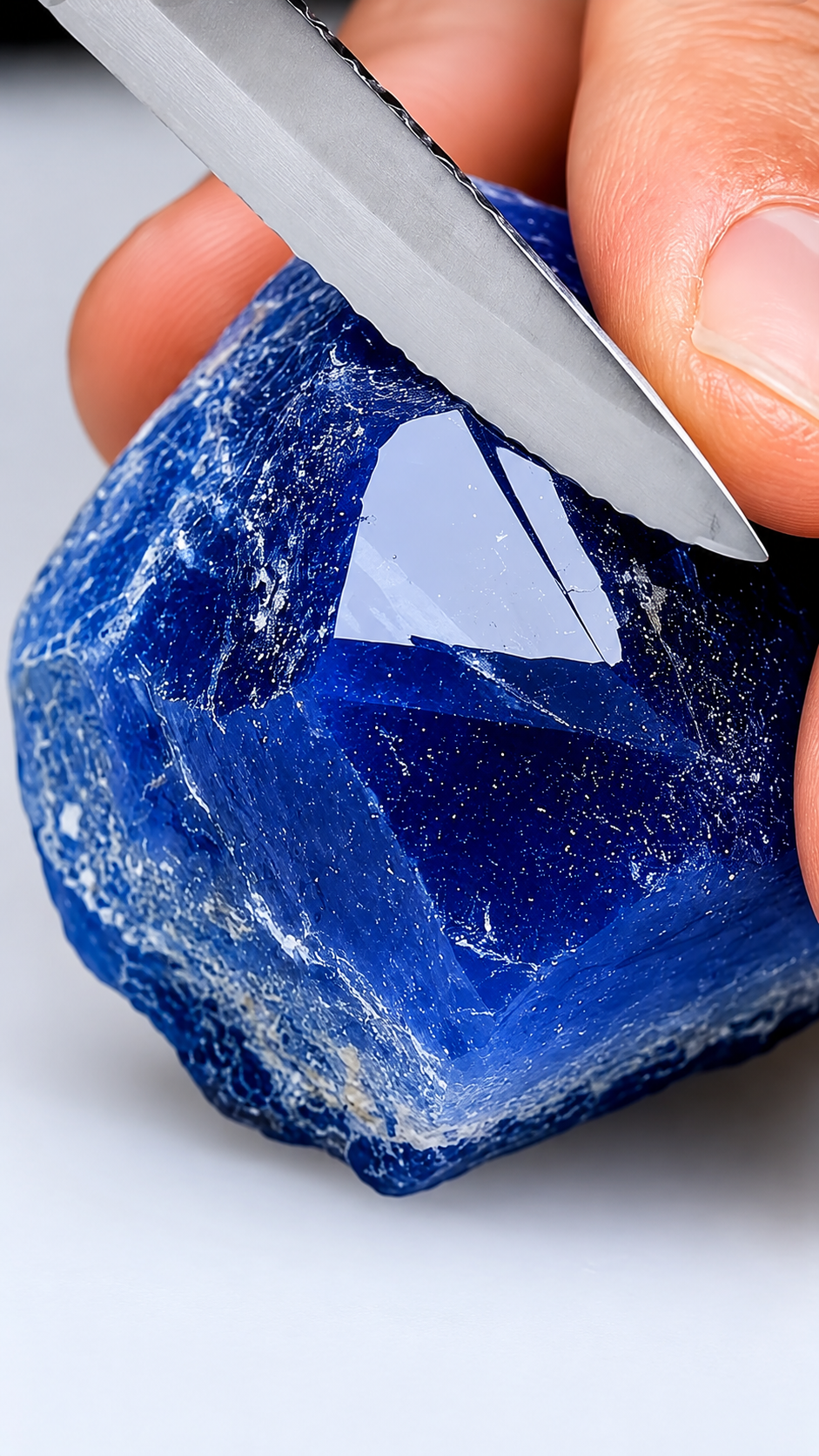 Cutting a Sapphire in Extreme Macro ASMR