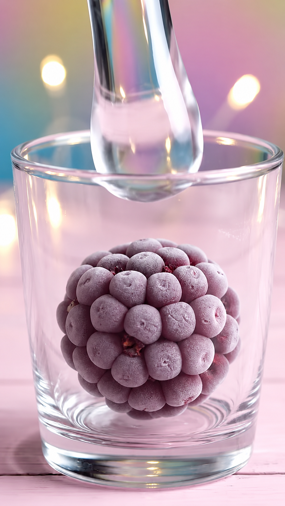 Crushing Frozen Marionberry in Glass | ASMR (8K)