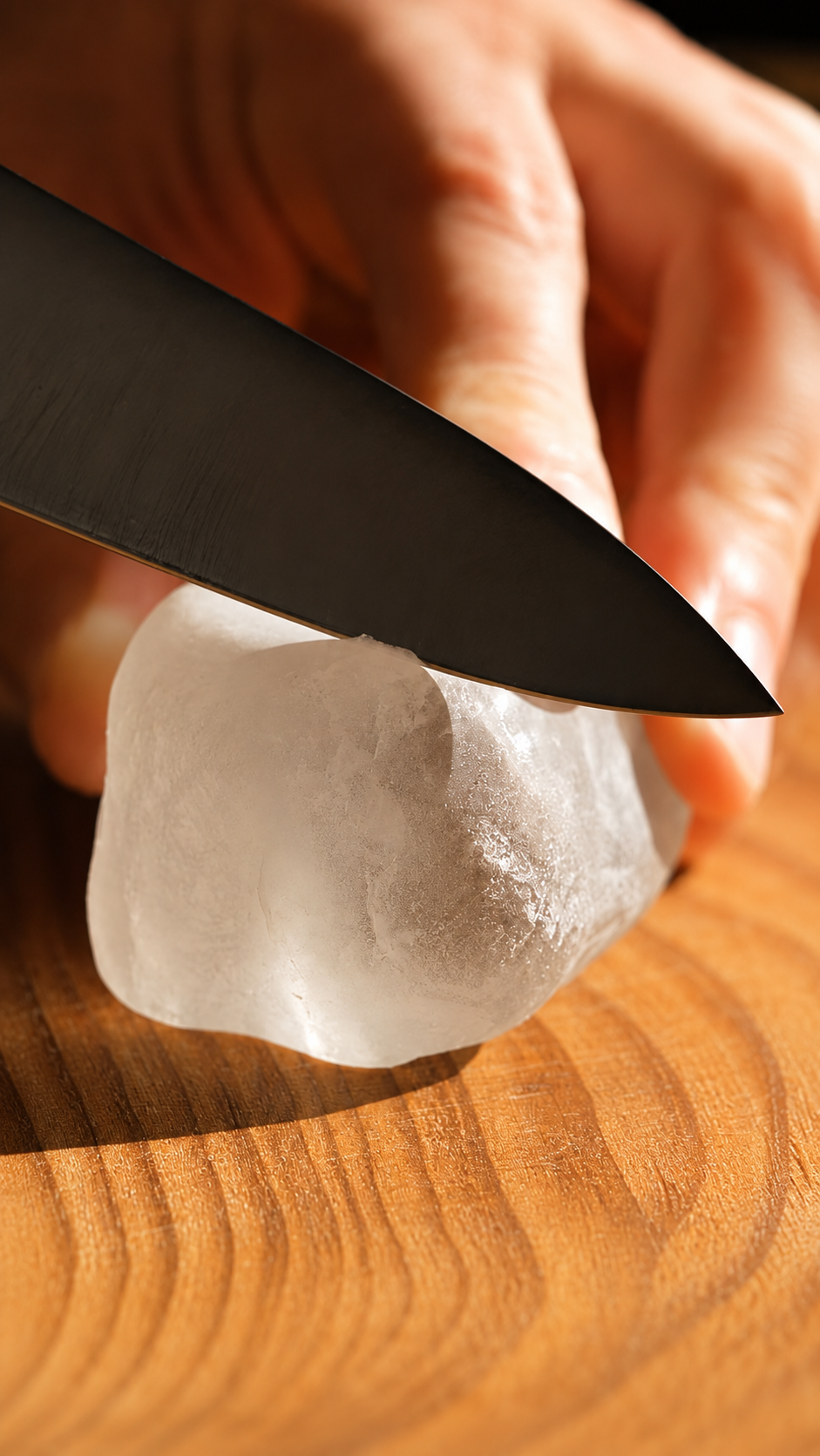 Satisfying Macro ASMR: Knife on Frosted Glass Rock