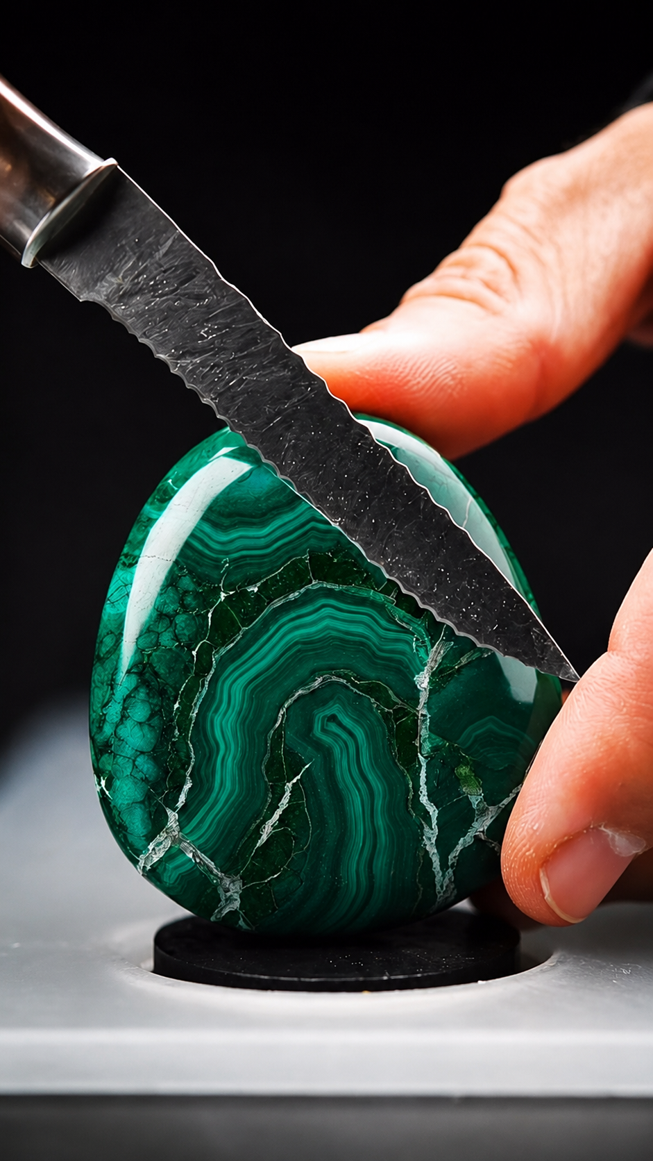 The Beauty Inside Stone | Slow Motion Malachite Cut
